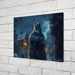 Холст прямоугольный Волк в доспехах, цвет: 3D-принт — фото 2