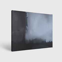 Картина прямоугольная Абстракция с серым и черным