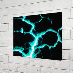 Холст прямоугольный Color light blue black, цвет: 3D-принт — фото 2