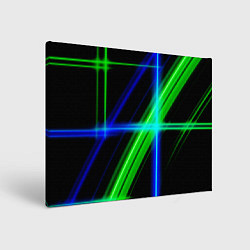 Холст прямоугольный Color blue black green, цвет: 3D-принт
