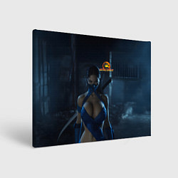 Холст прямоугольный Мортал комбат - боец Китана, цвет: 3D-принт