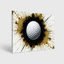 Картина прямоугольная Мяч для гольфа на белом