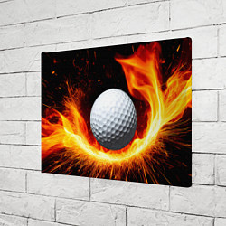 Холст прямоугольный Мяч для гольфа в огне, цвет: 3D-принт — фото 2
