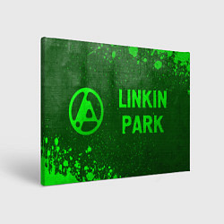 Холст прямоугольный Linkin Park 2024 - green gradient по-горизонтали, цвет: 3D-принт