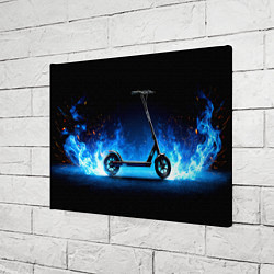 Холст прямоугольный Самокат в синем пламени, цвет: 3D-принт — фото 2