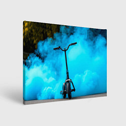 Холст прямоугольный Самокат в синем дыму, цвет: 3D-принт