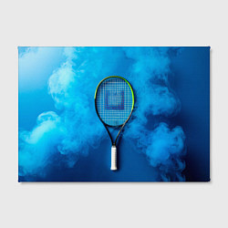 Холст прямоугольный Теннисная ракетка в синем дыму, цвет: 3D-принт — фото 2