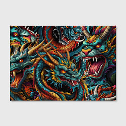 Холст прямоугольный Татуировка дракона ирезуми, цвет: 3D-принт — фото 2