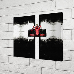 Холст прямоугольный Формула 1 в черно-белом, цвет: 3D-принт — фото 2