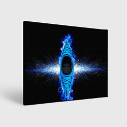 Холст прямоугольный Каяк в синем пламени, цвет: 3D-принт