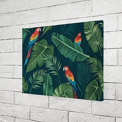Холст прямоугольный Тропики и попугаи, цвет: 3D-принт — фото 2