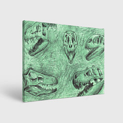 Картина прямоугольная Черепа динозавров - эскиз