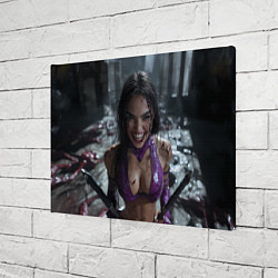 Холст прямоугольный Довольная Милина Мортал комбат, цвет: 3D-принт — фото 2