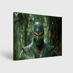 Картина прямоугольная Рептилия с зелеными глазами