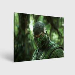 Картина прямоугольная Рептилия в зеленой маске