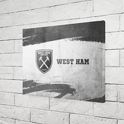 Холст прямоугольный West Ham - white gradient по-горизонтали, цвет: 3D-принт — фото 2