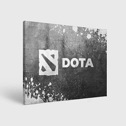 Холст прямоугольный Dota - grey gradient по-горизонтали, цвет: 3D-принт