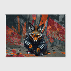 Холст прямоугольный Лис из подворотни, цвет: 3D-принт — фото 2