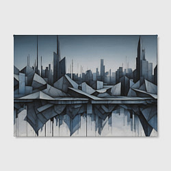Холст прямоугольный Небоскребы и скалы, цвет: 3D-принт — фото 2