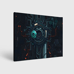 Холст прямоугольный Игровой технический паттерн, цвет: 3D-принт