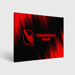 Холст прямоугольный Chainsaw Man - red gradient по-горизонтали, цвет: 3D-принт