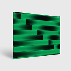 Холст прямоугольный Color green square, цвет: 3D-принт