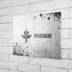 Холст прямоугольный Manowar - white gradient по-горизонтали, цвет: 3D-принт — фото 2