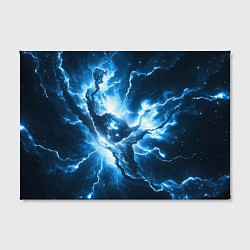 Холст прямоугольный Бело-синяя туманность, цвет: 3D-принт — фото 2