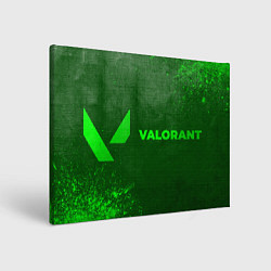 Холст прямоугольный Valorant - green gradient по-горизонтали, цвет: 3D-принт