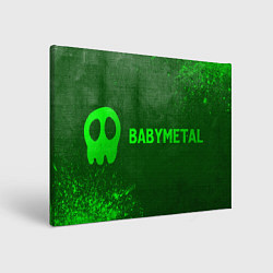 Холст прямоугольный Babymetal - green gradient по-горизонтали, цвет: 3D-принт