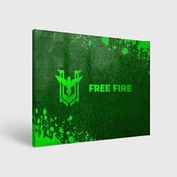 Картина прямоугольная Free Fire - green gradient по-горизонтали