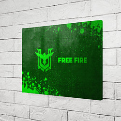 Холст прямоугольный Free Fire - green gradient по-горизонтали, цвет: 3D-принт — фото 2