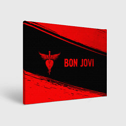 Картина прямоугольная Bon Jovi - red gradient по-горизонтали