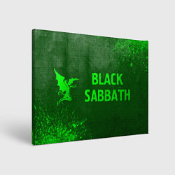 Холст прямоугольный Black Sabbath - green gradient по-горизонтали, цвет: 3D-принт