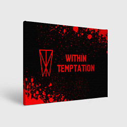Холст прямоугольный Within Temptation - red gradient по-горизонтали, цвет: 3D-принт