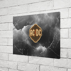 Холст прямоугольный ACDC ретро логотип, цвет: 3D-принт — фото 2