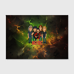 Холст прямоугольный Карикатура грууппы ACDC, цвет: 3D-принт — фото 2