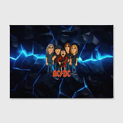 Холст прямоугольный ACDC мультяшный стиль группы, цвет: 3D-принт — фото 2