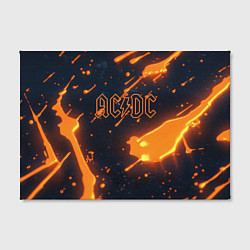 Холст прямоугольный ACDC оранжевый логотип, цвет: 3D-принт — фото 2