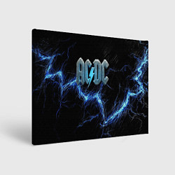 Картина прямоугольная ACDC логотип ледяной с молнией
