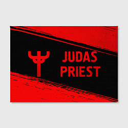 Холст прямоугольный Judas Priest - red gradient по-горизонтали, цвет: 3D-принт — фото 2
