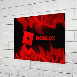 Холст прямоугольный Roblox - red gradient по-горизонтали, цвет: 3D-принт — фото 2