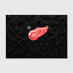 Холст прямоугольный Детройт Ред Уингз - черные соты, цвет: 3D-принт — фото 2