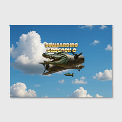 Холст прямоугольный Bombardino Crocodillo мем, цвет: 3D-принт — фото 2