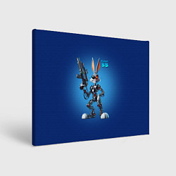 Картина прямоугольная Cyborg Bugs Bunny with a gun - ai art fantasy