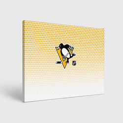 Картина прямоугольная Питтсбург Пингвинз - желтый и белый