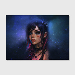 Холст прямоугольный Девушка неформалка cosmic hell goth, цвет: 3D-принт — фото 2