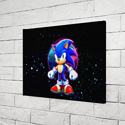 Холст прямоугольный Соник в космосе, цвет: 3D-принт — фото 2