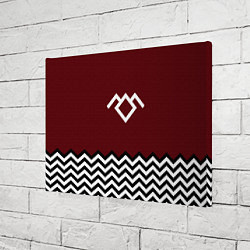 Холст прямоугольный Твин Пикс - лого, цвет: 3D-принт — фото 2