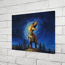 Холст прямоугольный Тираннозавр Рекс - звездная ночь, цвет: 3D-принт — фото 2